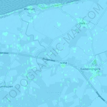 Topografische Karte Wie, Höhe, Relief