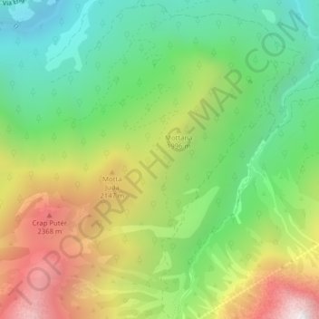 Topografische Karte Plaz, Höhe, Relief