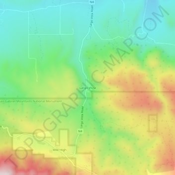 Topografische Karte Largo Vista, Höhe, Relief