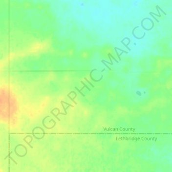 Topografische Karte Summerland Hutterite Colony, Höhe, Relief