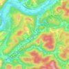 Topografische Karte Meadowbrook, Höhe, Relief