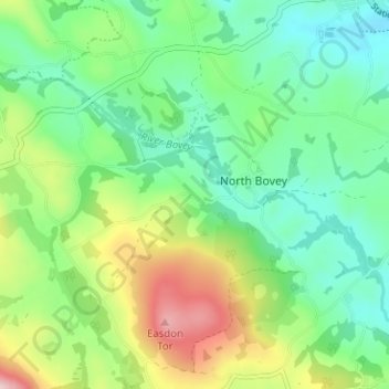 Topografische Karte Olde Yard, Höhe, Relief