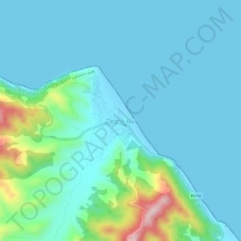 Topografische Karte Targha, Höhe, Relief