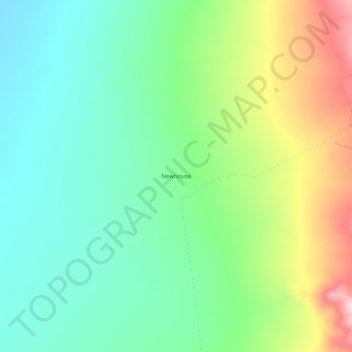Topografische Karte Newhouse, Höhe, Relief