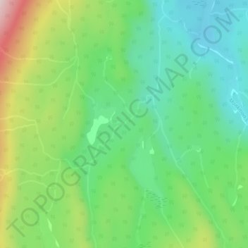 Topografische Karte Horsetail Falls, Höhe, Relief