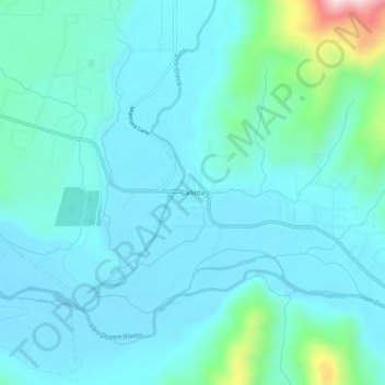 Topografische Karte Carlotta, Höhe, Relief