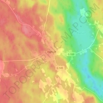 Topografische Karte Älghult, Höhe, Relief