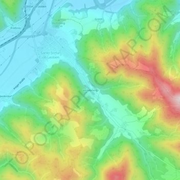 Topografische Karte Vorlobming, Höhe, Relief