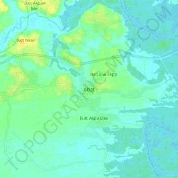 Topografische Karte Abat, Höhe, Relief