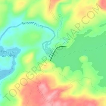 Topografische Karte Barragem do Blang, Höhe, Relief