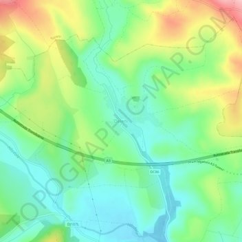 Topografische Karte Deleni, Höhe, Relief
