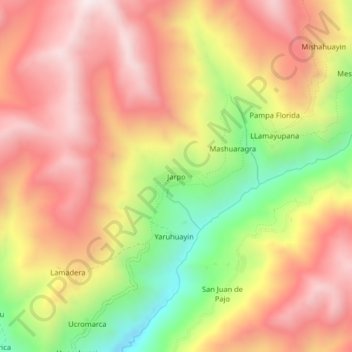Topografische Karte Jarpo, Höhe, Relief