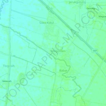 Topografische Karte Gonten, Höhe, Relief