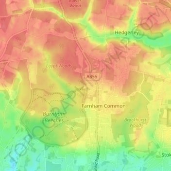 Topografische Karte Egypt, Höhe, Relief