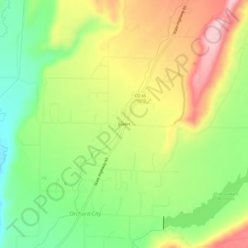 Topografische Karte Eckert, Höhe, Relief