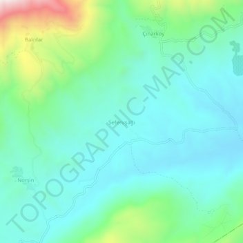 Topografische Karte Seferuşağı, Höhe, Relief