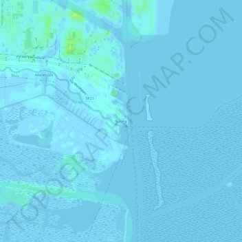 Topografische Karte Fusina, Höhe, Relief