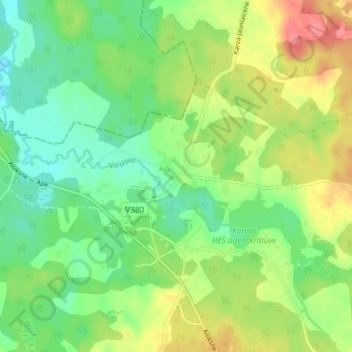 Topografische Karte Karva, Höhe, Relief