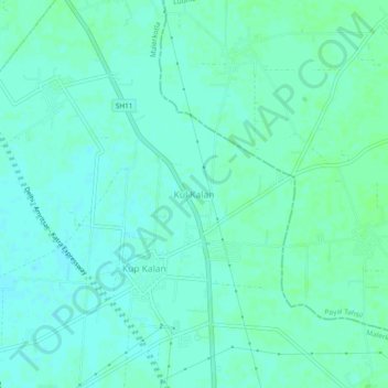 Topografische Karte Kul Kalan, Höhe, Relief