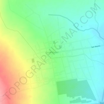 Topografische Karte Guandacol, Höhe, Relief