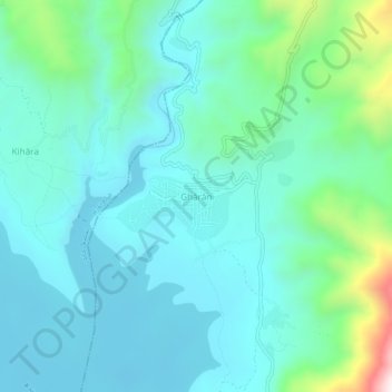 Topografische Karte Ghārān, Höhe, Relief