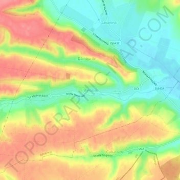 Topografische Karte Băleasa, Höhe, Relief