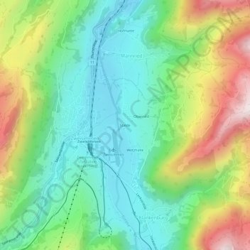 Topografische Karte Stalde, Höhe, Relief