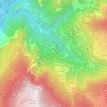 Topografische Karte Ondertol, Höhe, Relief