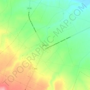 Topografische Karte Mariotto, Höhe, Relief