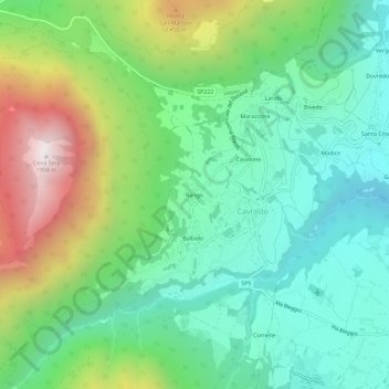 Topografische Karte Rango, Höhe, Relief