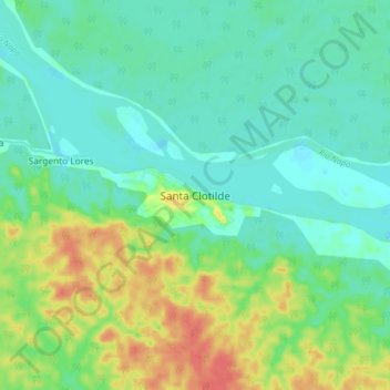 Topografische Karte Santa Clotilde, Höhe, Relief