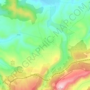 Topografische Karte Stana, Höhe, Relief