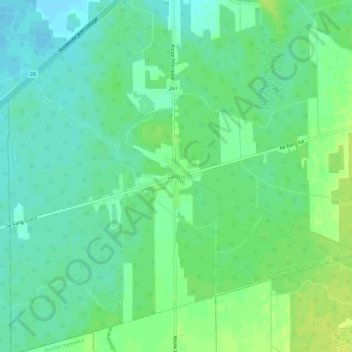 Topografische Karte Defoy, Höhe, Relief