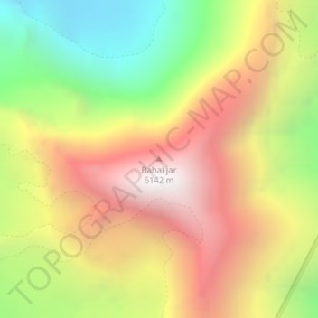 Topografische Karte Bahai jar, Höhe, Relief