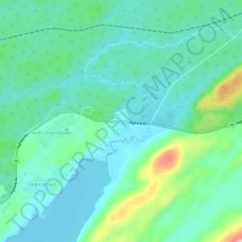 Topografische Karte Kearns, Höhe, Relief