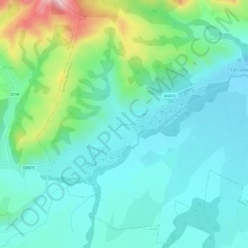 Topografische Karte Tuștea, Höhe, Relief
