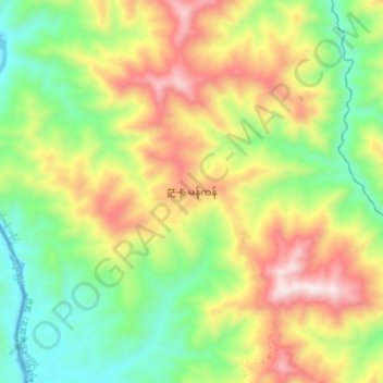 Topografische Karte 茫卡 မန်ကန်, Höhe, Relief