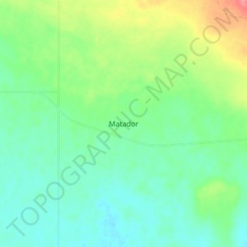 Topografische Karte Matador, Höhe, Relief