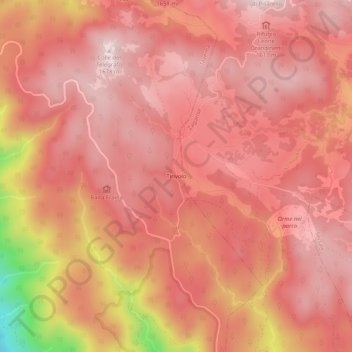 Topografische Karte Tirivolo, Höhe, Relief