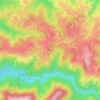 Topografische Karte Mugești, Höhe, Relief