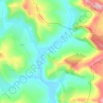 Topografische Karte Oaș, Höhe, Relief