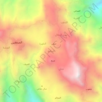 Topografische Karte Al Ha'it, Höhe, Relief