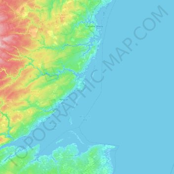 Topografische Karte Crab Island, Höhe, Relief