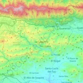 Topografische Karte La Lagunita, Höhe, Relief