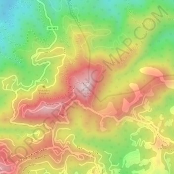 Topografische Karte Pico do Imbiri, Höhe, Relief