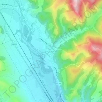 Topografische Karte Larga, Höhe, Relief