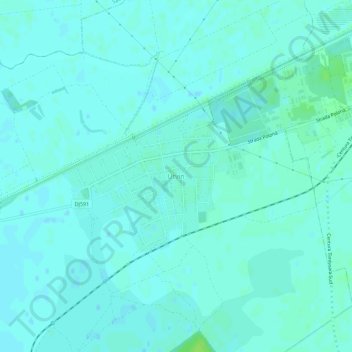 Topografische Karte Utvin, Höhe, Relief