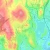 Topografische Karte Westchester, Höhe, Relief