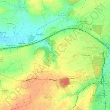 Topografische Karte Witzendorf, Höhe, Relief