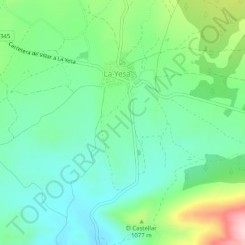 Topografische Karte Las Quinchas, Höhe, Relief